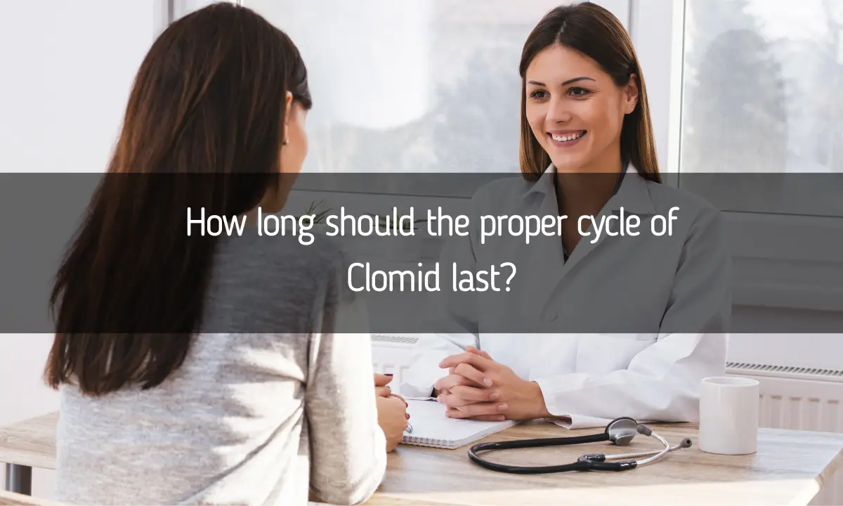 How long should the proper cycle of Clomid last?