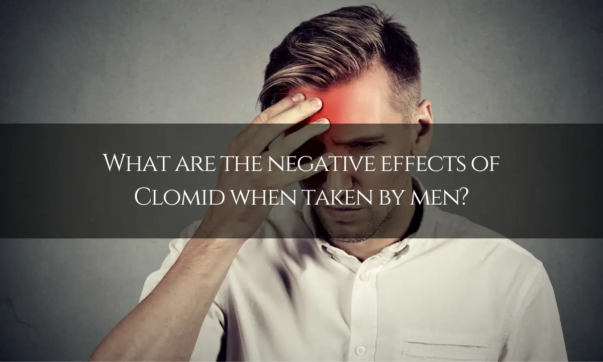 What are the negative effects of Clomid when taken by men?